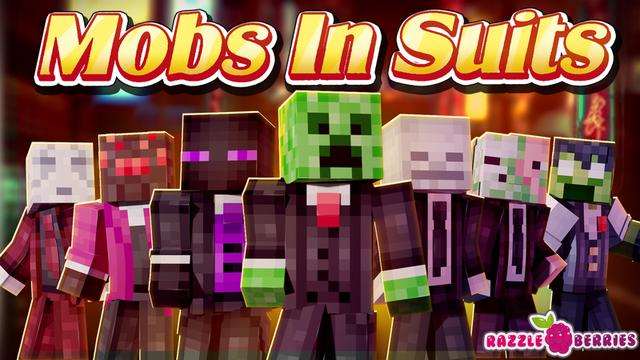 Thumbnail of the Minecraft Bedrock Marketplace product Mobs in Suits created by Razzleberries.