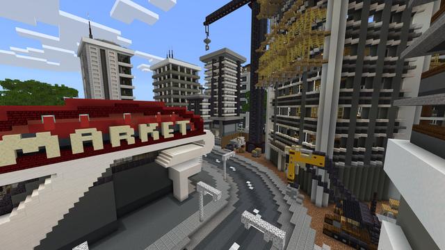 Screenshot of the Minecraft Bedrock Marketplace product Modern City created by Razzleberries.
