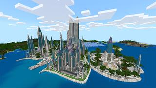 Screenshot of the Minecraft Bedrock Marketplace product Modern City created by Razzleberries.