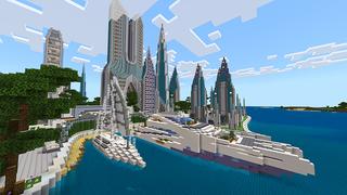 Screenshot of the Minecraft Bedrock Marketplace product Modern City created by Razzleberries.