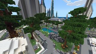 Screenshot of the Minecraft Bedrock Marketplace product Modern City created by Razzleberries.