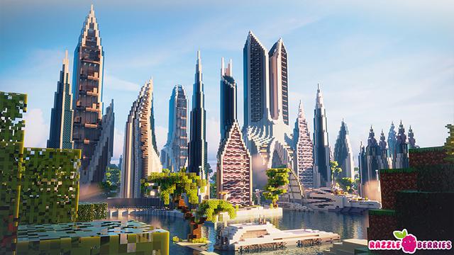 Thumbnail of the Minecraft Bedrock Marketplace product Modern City created by Razzleberries.