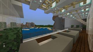 Screenshot of the Minecraft Bedrock Marketplace product Modern Cliffside Base created by Razzleberries.