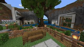 Screenshot of the Minecraft Bedrock Marketplace product Modern Cliffside House created by Razzleberries.