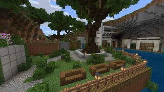 Screenshot of the Minecraft Bedrock Marketplace product Modern Cliffside House created by Razzleberries.