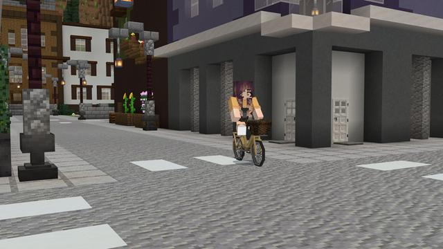 Screenshot of the Minecraft Bedrock Marketplace product Modern Colorful City created by Razzleberries.