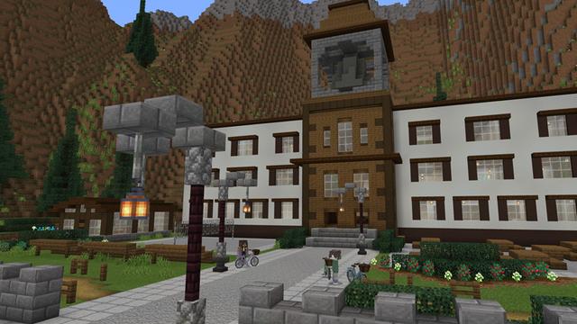 Screenshot of the Minecraft Bedrock Marketplace product Modern Colorful City created by Razzleberries.
