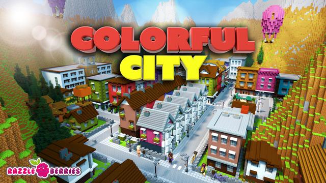 Thumbnail of the Minecraft Bedrock Marketplace product Ville moderne et colorée created by Razzleberries.
