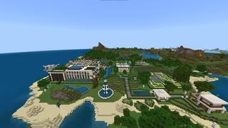 Screenshot of the Minecraft Bedrock Marketplace product Modern Hillside Mansion created by Razzleberries.
