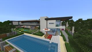 Screenshot of the Minecraft Bedrock Marketplace product Modern Mansion created by Razzleberries.