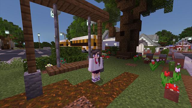 Screenshot of the Minecraft Bedrock Marketplace product Ville et école modernes created by Razzleberries.
