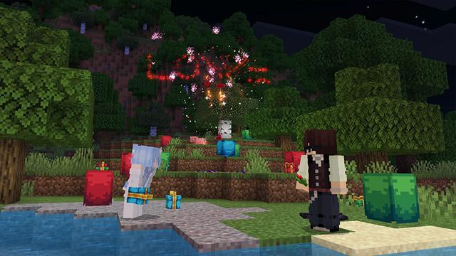 Screenshot of the Minecraft Bedrock Marketplace product More Fireworks created by Razzleberries.