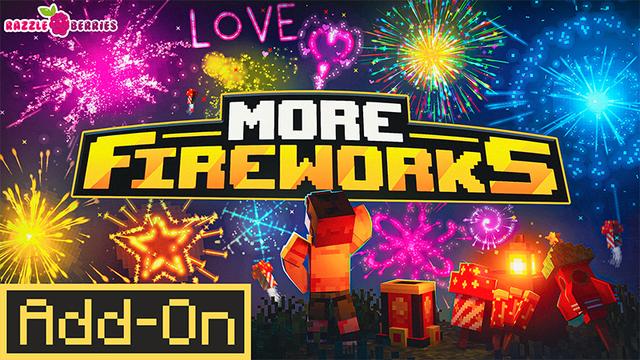 Thumbnail of the Minecraft Bedrock Marketplace product More Fireworks created by Razzleberries.
