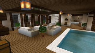 Screenshot of the Minecraft Bedrock Marketplace product Mountain Tycoon Mansion created by Razzleberries.