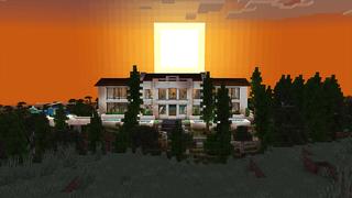 Screenshot of the Minecraft Bedrock Marketplace product Mountain Tycoon Mansion created by Razzleberries.