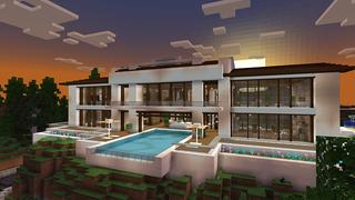 Screenshot of the Minecraft Bedrock Marketplace product Mountain Tycoon Mansion created by Razzleberries.