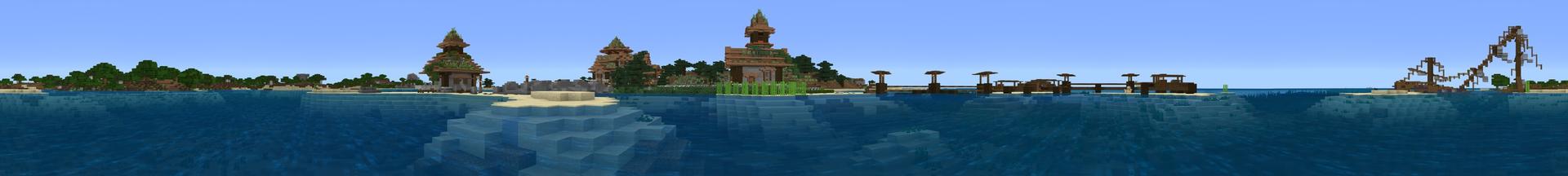 Panorama of the Minecraft Bedrock Marketplace product Nature Outpost created by Razzleberries.