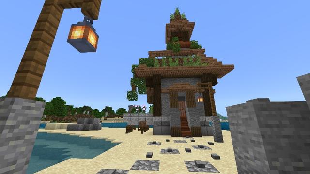 Screenshot of the Minecraft Bedrock Marketplace product Nature Outpost created by Razzleberries.