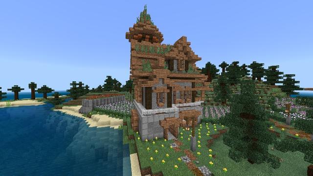 Screenshot of the Minecraft Bedrock Marketplace product Nature Outpost created by Razzleberries.
