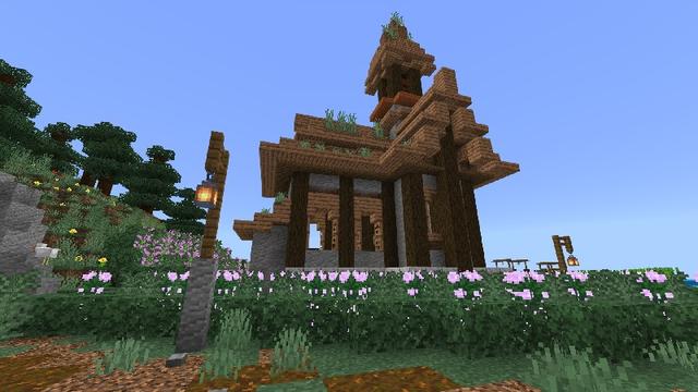 Screenshot of the Minecraft Bedrock Marketplace product Nature Outpost created by Razzleberries.
