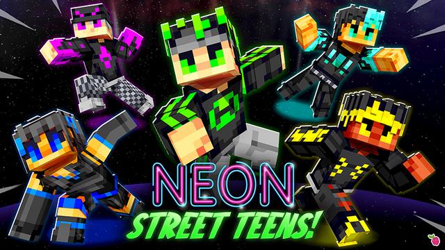 Thumbnail of the Minecraft Bedrock Marketplace product Neon Street Teens! created by Razzleberries.