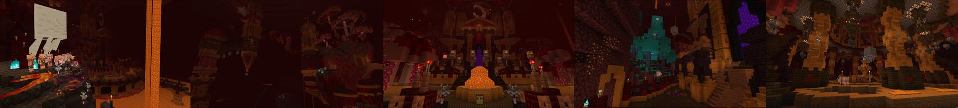 Panorama of the Minecraft Bedrock Marketplace product Nether Plus created by Razzleberries.