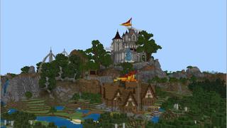 Screenshot of the Minecraft Bedrock Marketplace product Nethoran Castle created by Razzleberries.