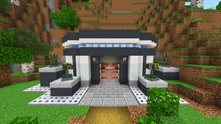 Screenshot of the Minecraft Bedrock Marketplace product Noob vs Pro vs Hacker Base created by Razzleberries.