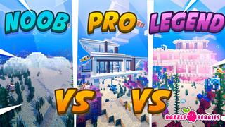 Thumbnail of the Minecraft Bedrock Marketplace product Noob vs Pro vs Legend created by Razzleberries.