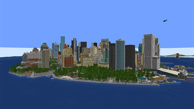 Screenshot of the Minecraft Bedrock Marketplace product NYC Lower Manhattan created by Razzleberries.