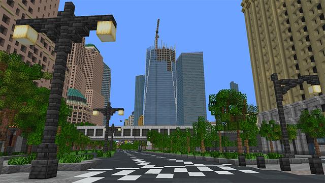 Screenshot of the Minecraft Bedrock Marketplace product NYC Lower Manhattan created by Razzleberries.