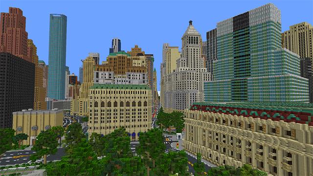 Screenshot of the Minecraft Bedrock Marketplace product NYC Lower Manhattan created by Razzleberries.