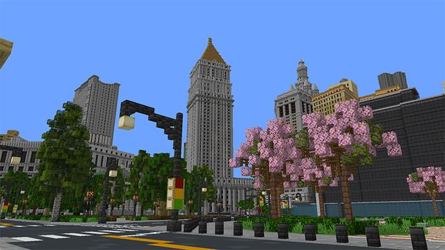 Screenshot of the Minecraft Bedrock Marketplace product NYC Lower Manhattan created by Razzleberries.