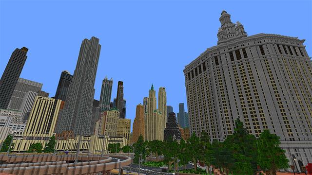 Screenshot of the Minecraft Bedrock Marketplace product NYC Lower Manhattan created by Razzleberries.