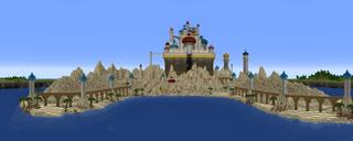 Panorama of the Minecraft Bedrock Marketplace product Omega Castle created by Razzleberries.