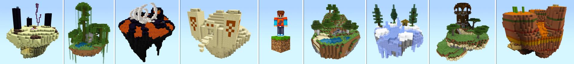 Panorama of the Minecraft Bedrock Marketplace product One Block Challenge created by Razzleberries.