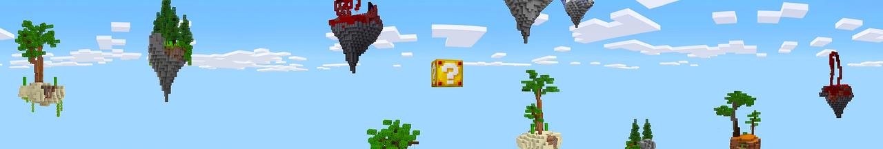 Panorama of the Minecraft Bedrock Marketplace product One Block Lucky Block created by Razzleberries.