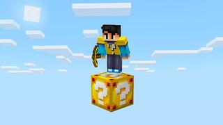 Screenshot of the Minecraft Bedrock Marketplace product One Block Lucky Block created by Razzleberries.