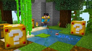 Screenshot of the Minecraft Bedrock Marketplace product One Block Lucky Block created by Razzleberries.