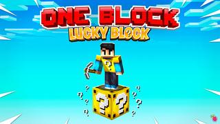 Thumbnail of the Minecraft Bedrock Marketplace product One Block Lucky Block created by Razzleberries.