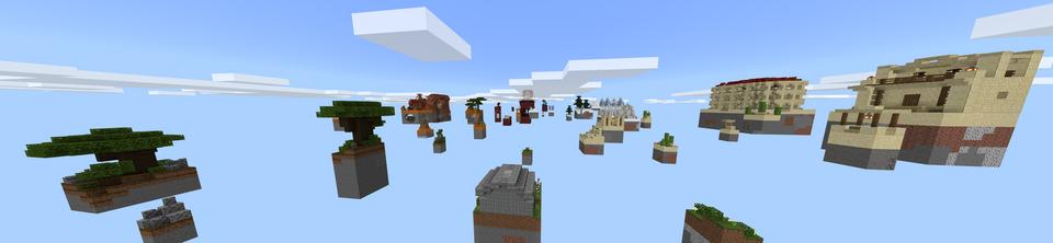 Panorama of the Minecraft Bedrock Marketplace product One Block Realms created by Razzleberries.