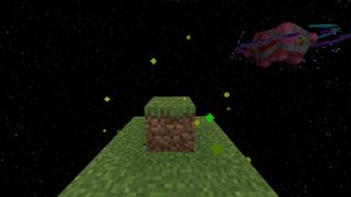 Screenshot of the Minecraft Bedrock Marketplace product One Block Space created by Razzleberries.