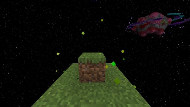 Screenshot of the Minecraft Bedrock Marketplace product One Block Space created by Razzleberries.
