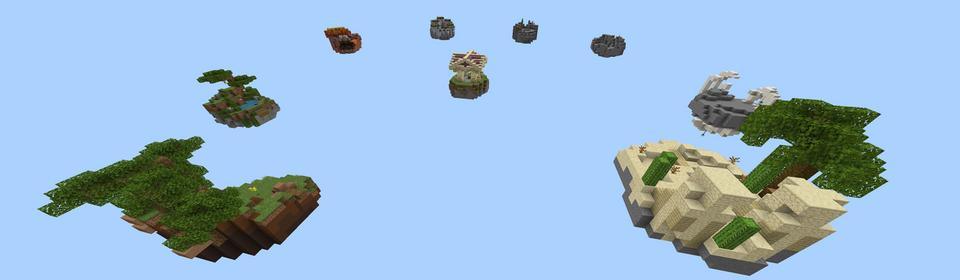 Panorama of the Minecraft Bedrock Marketplace product One Block Tycoon created by Razzleberries.