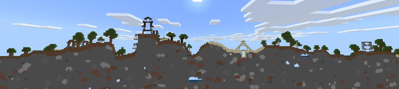 Panorama of the Minecraft Bedrock Marketplace product One Block Wide Challenge created by Razzleberries.