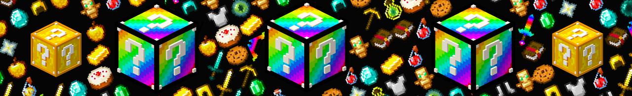 Panorama of the Minecraft Bedrock Marketplace product OP Lucky Block created by Razzleberries.