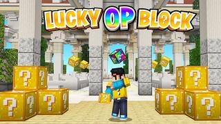 Screenshot of the Minecraft Bedrock Marketplace product OP Lucky Block created by Razzleberries.