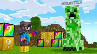 Screenshot of the Minecraft Bedrock Marketplace product OP Lucky Block created by Razzleberries.