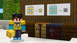 Screenshot of the Minecraft Bedrock Marketplace product OP Lucky Block created by Razzleberries.