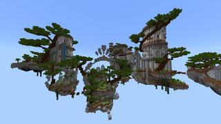 Screenshot of the Minecraft Bedrock Marketplace product Parkour Survival in the Sky created by Razzleberries.